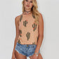 Women's Cactus Print T Shirt
