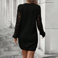 V-neck Knitted Sweater Dress