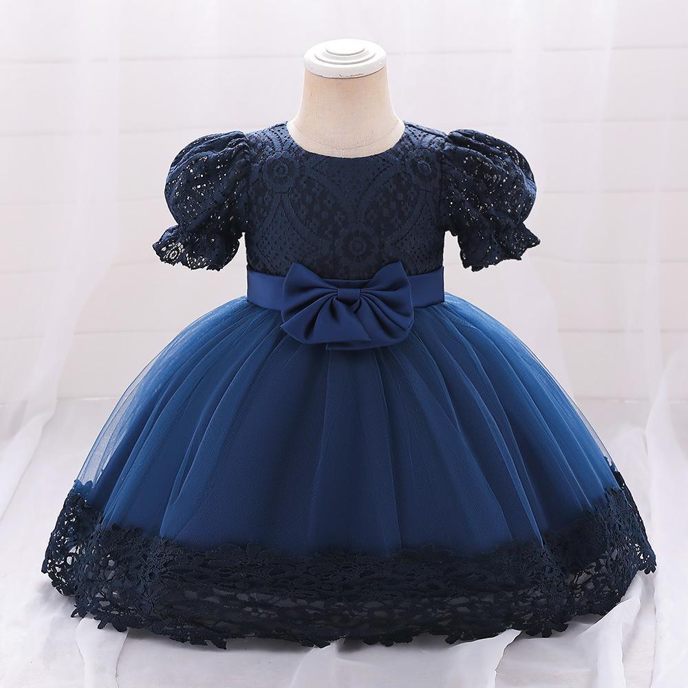 Baby Girl's Embroidered Bow Dress