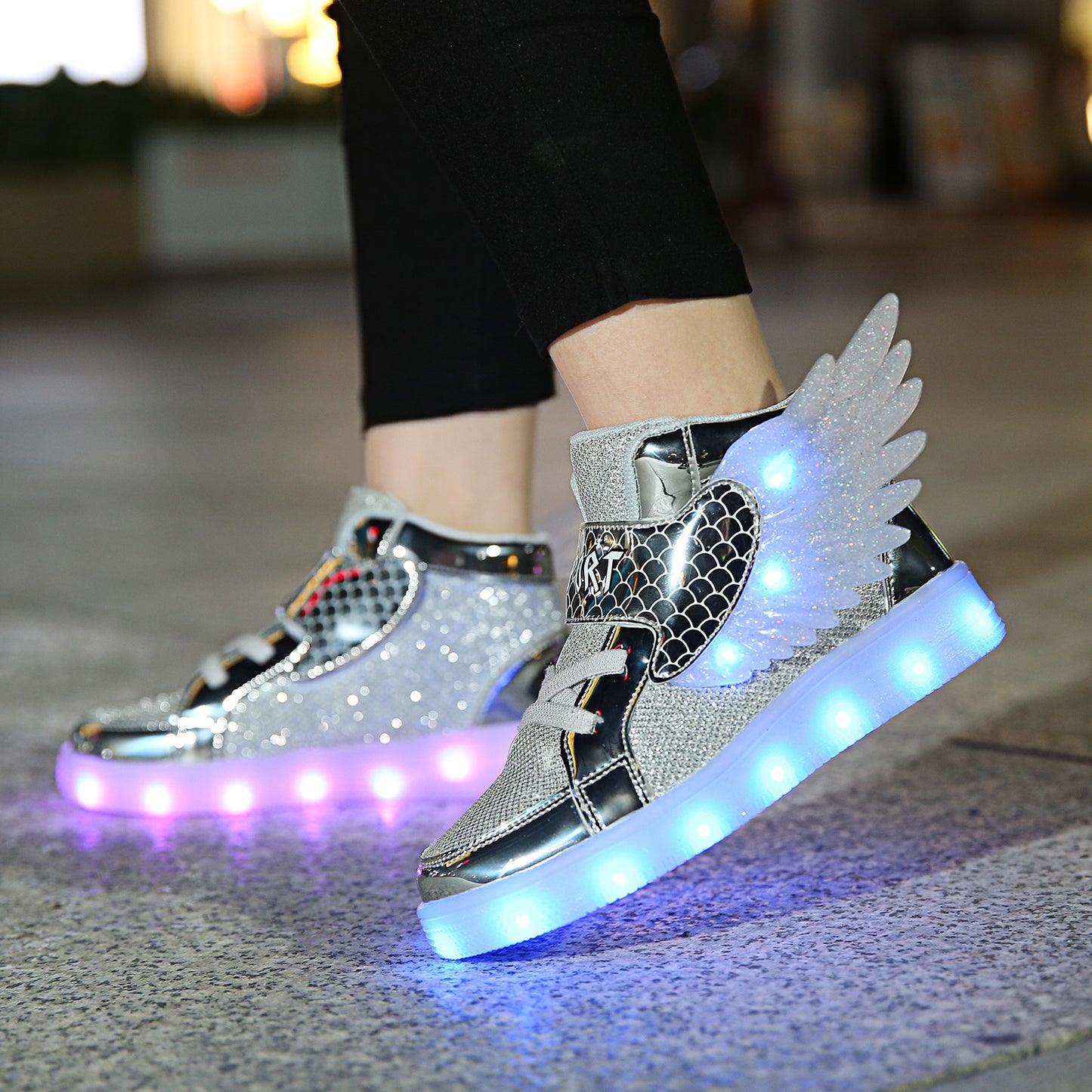 Unisex Wings Luminous Sports Shoes