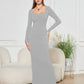 Ladies Two-in-one Maxi Dress w/Belly Contracting Control