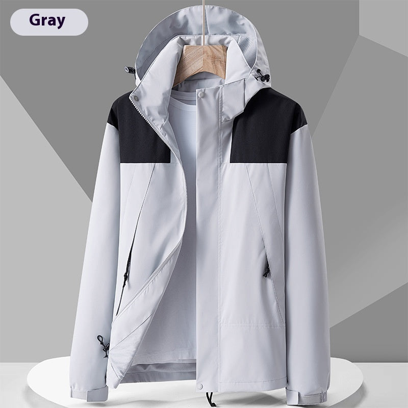 Hooded Waterproof Windbreaker w/ Removable Interior