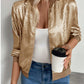 Slim Fit Slimming Casual Zip Jacket Top