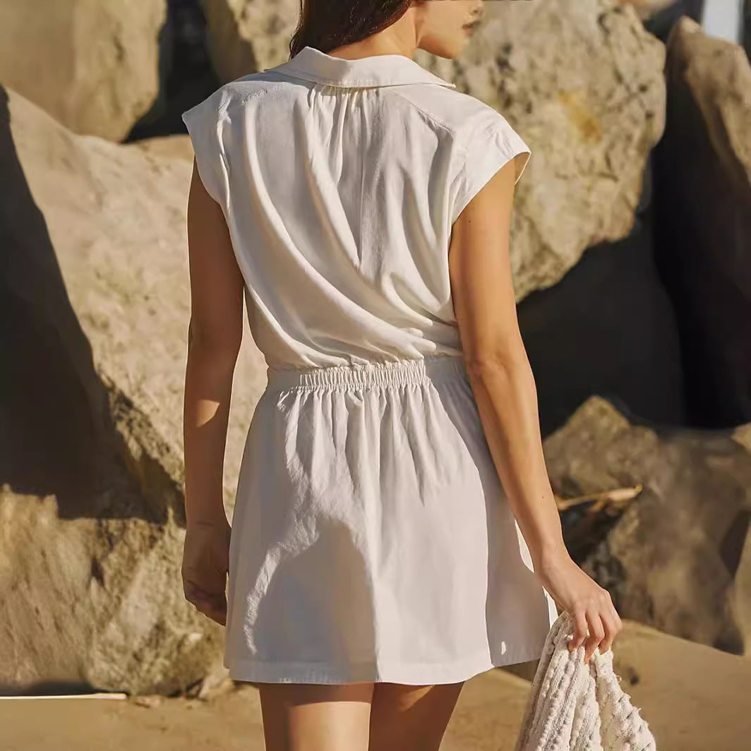 Fitted Midriff Short Dress