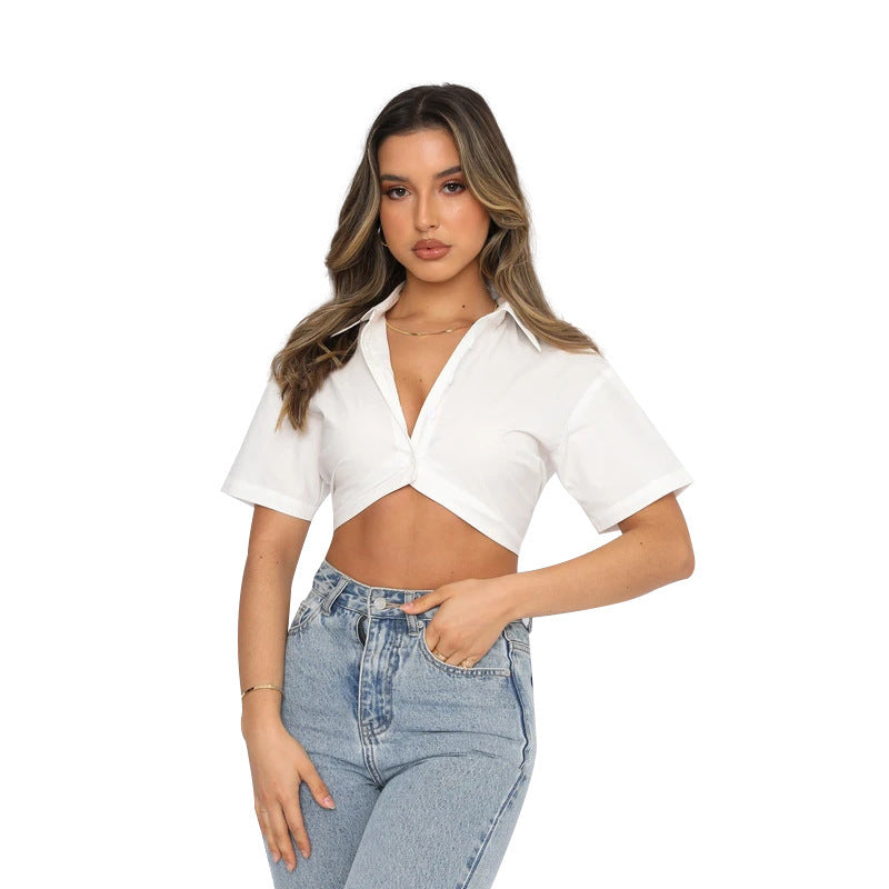 Short-sleeved Lapel Shirt