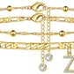 Zircon Letters Anklet