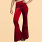 Velvet Bell-bottom Pants