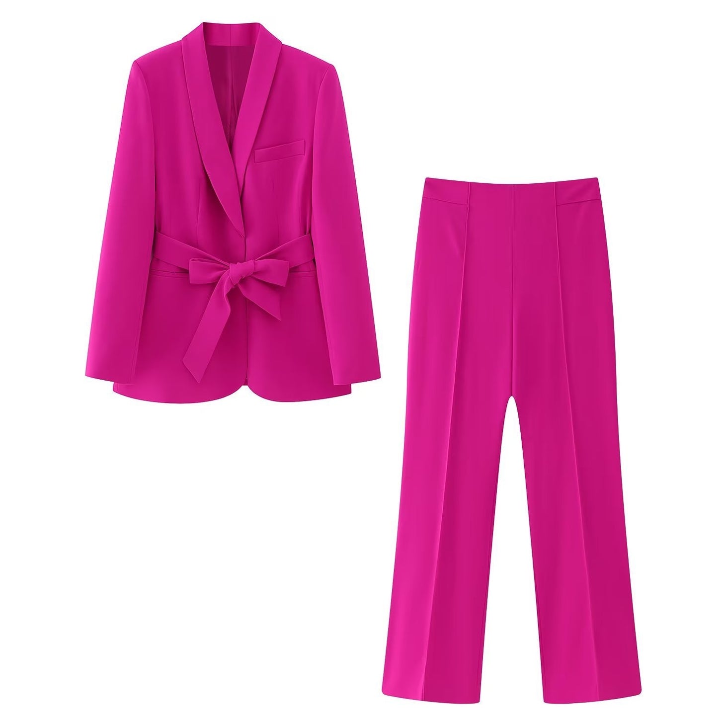 Women's Belted Pants Suit