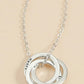 Titanium Steel Plated Multiple Rings Necklace