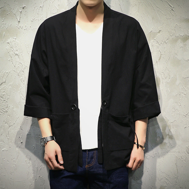 Loose Casual Chinese Style Cardigan For Men