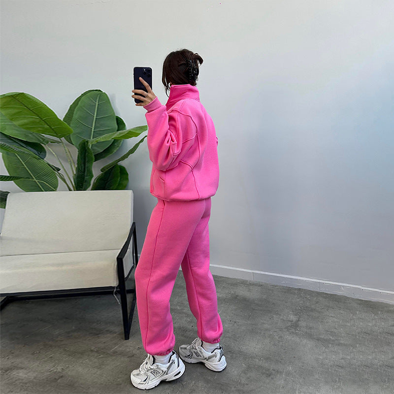 2 Pcs Sports Suits with  Drawstring Trousers