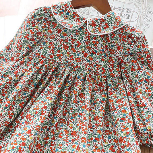 Girls Cotton Floral Dress