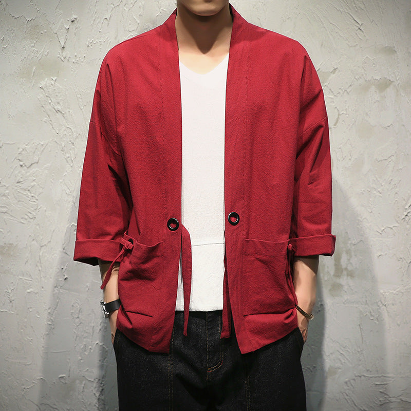 Loose Casual Chinese Style Cardigan For Men