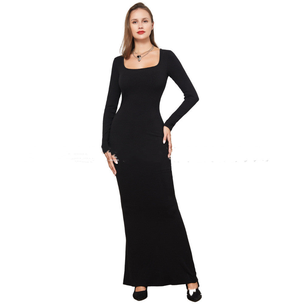 Ladies Two-in-one Maxi Dress w/Belly Contracting Control
