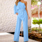 Women's One-shoulder Sleeve Jumpsuit Slim Trousers