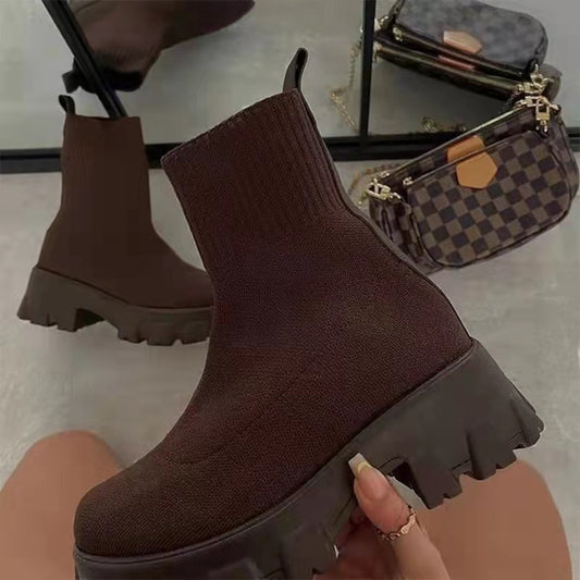 Women  Platform Sock Boots