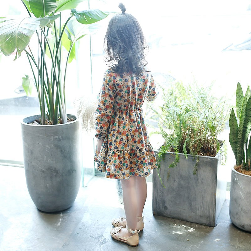 Girls Cotton Floral Dress