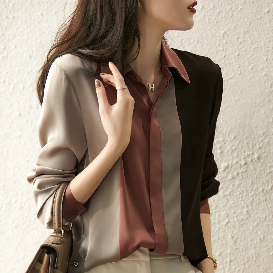 Women's Color Block Blouse