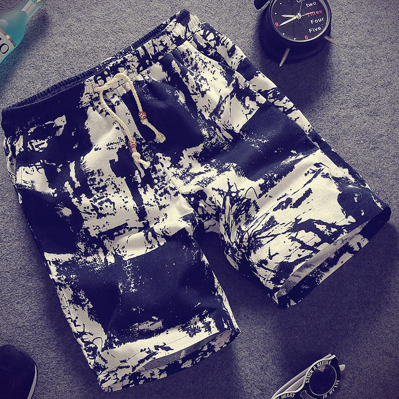 Linen Printed Summer Shorts