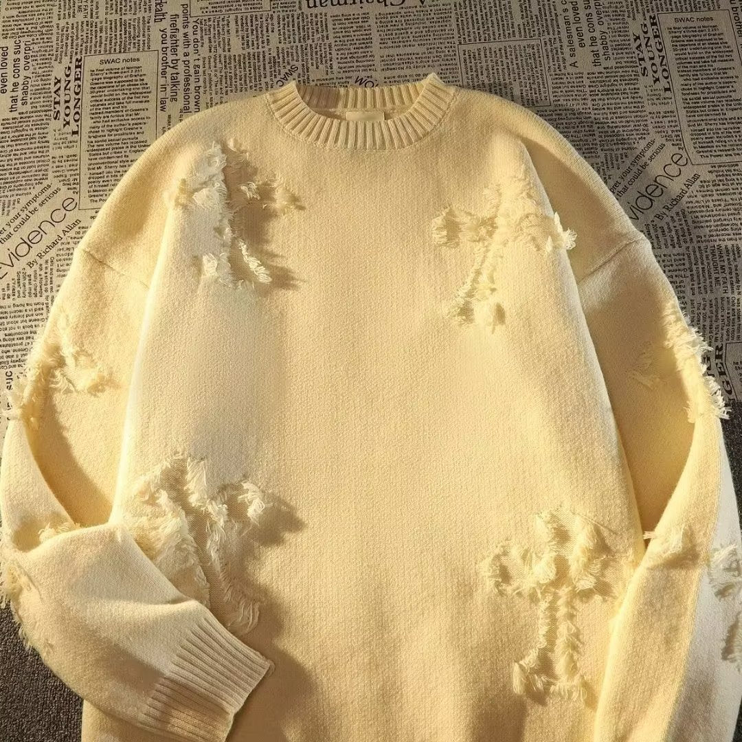 Unisex Distressed Sweater