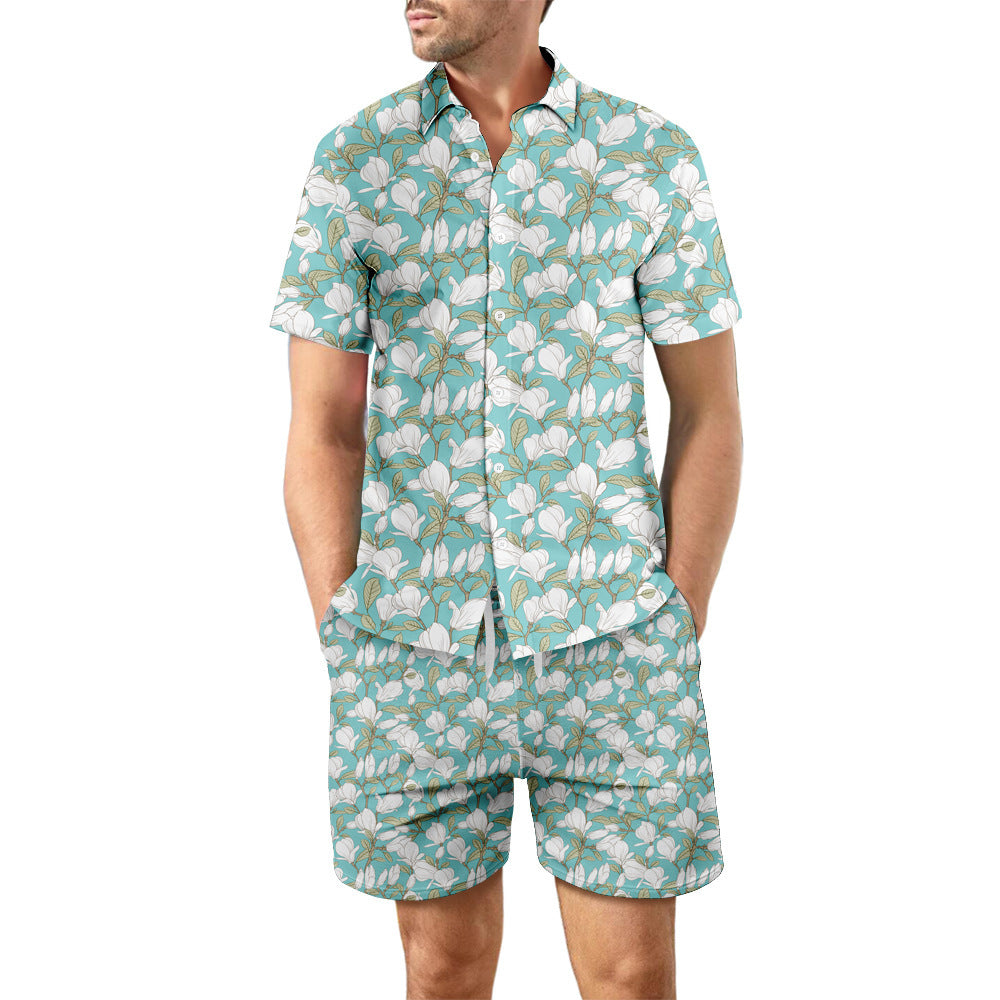 Men's 2Pcs Printed Beach Suit