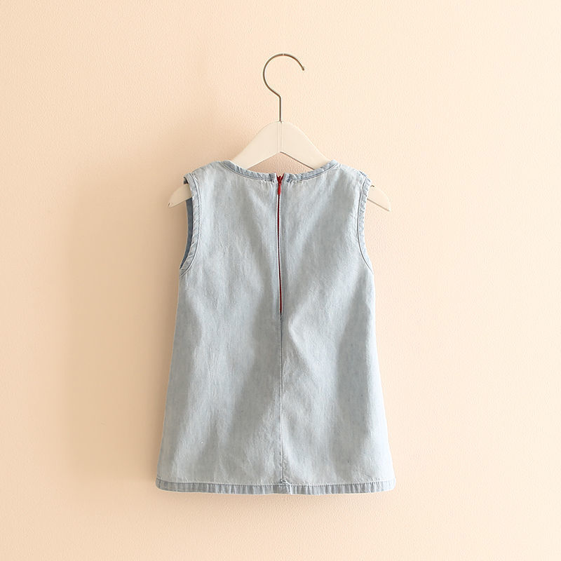 Girl's Embroidered Denim Tunic