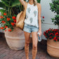 Women's Cactus Print T Shirt