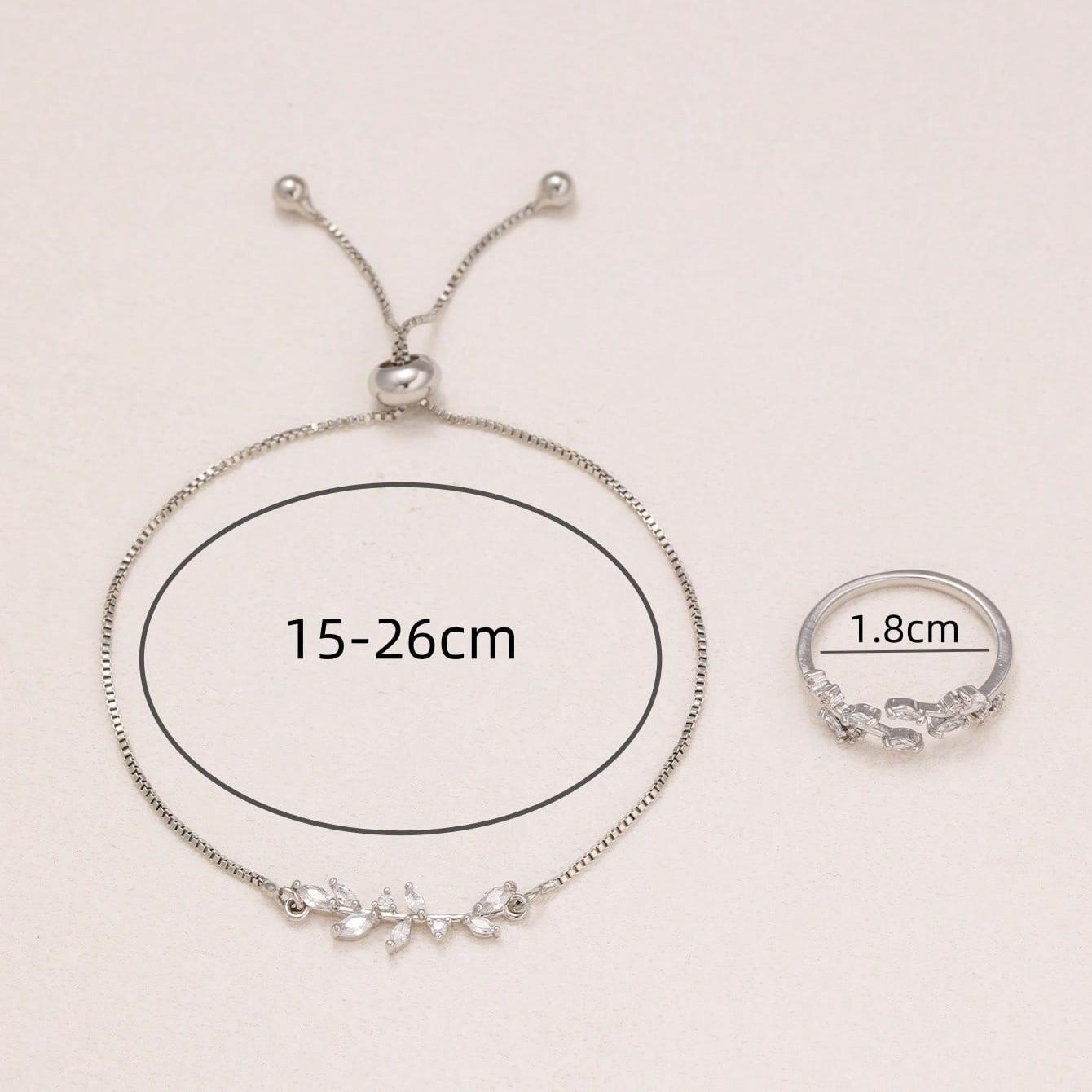 2pcs Silver Horse Eye Crystal Set