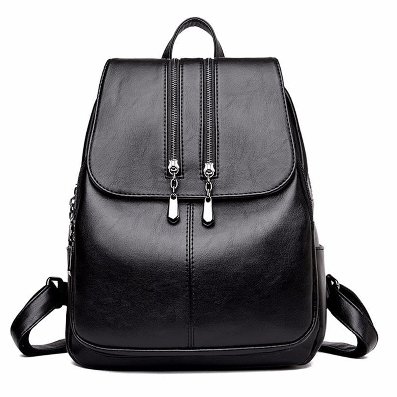 Women's  Soft Leather Travel Backpack