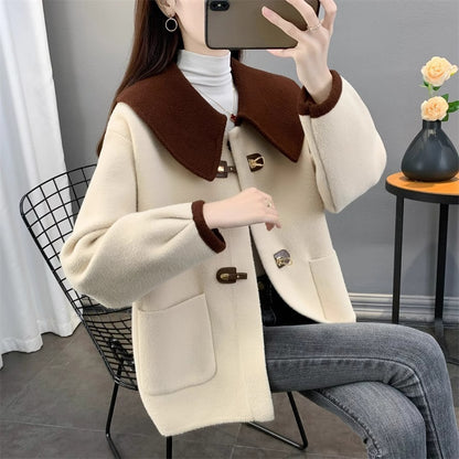 Woolen Sailor Collar Coat