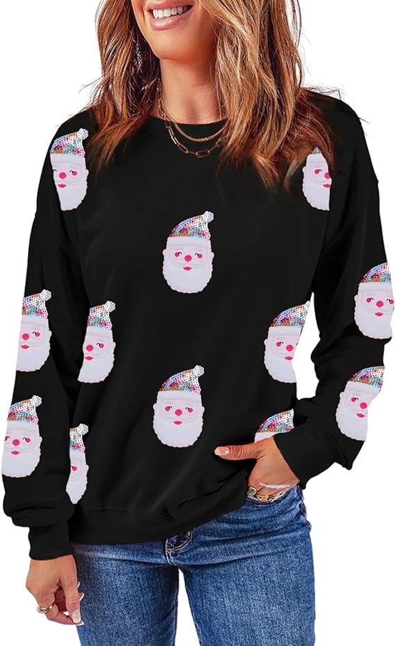 Santa Claus Sequins Sweatshirt