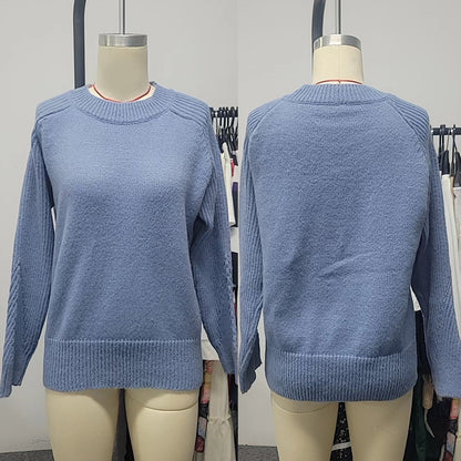 Ladies European Bedford Cord Sweater