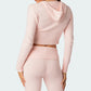Ladies Knitted Hooded 2 Pcs Suit
