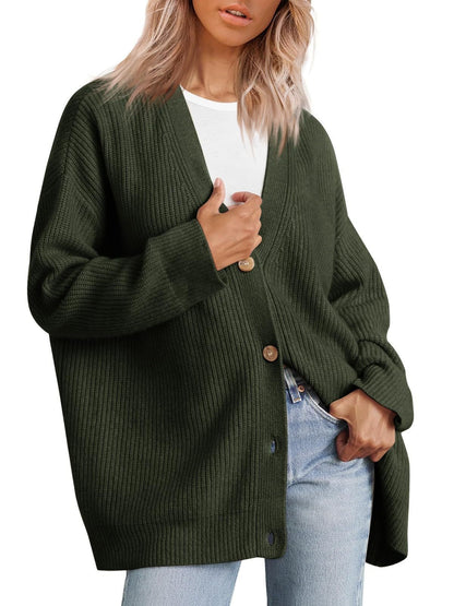 V-neck Flattering Knit Cardigan For Women