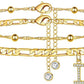 Zircon Letters Anklet