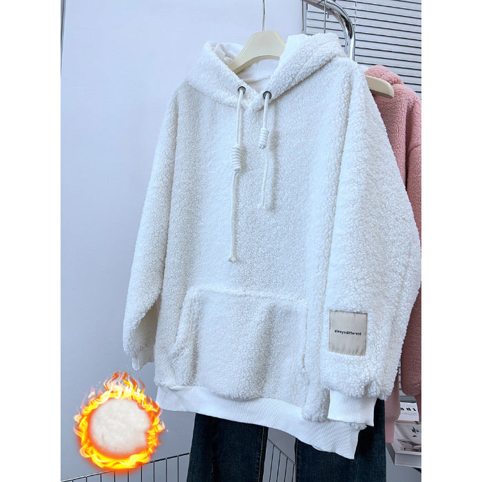 Loose Long-Sleeved Pullover Hoodie For Women