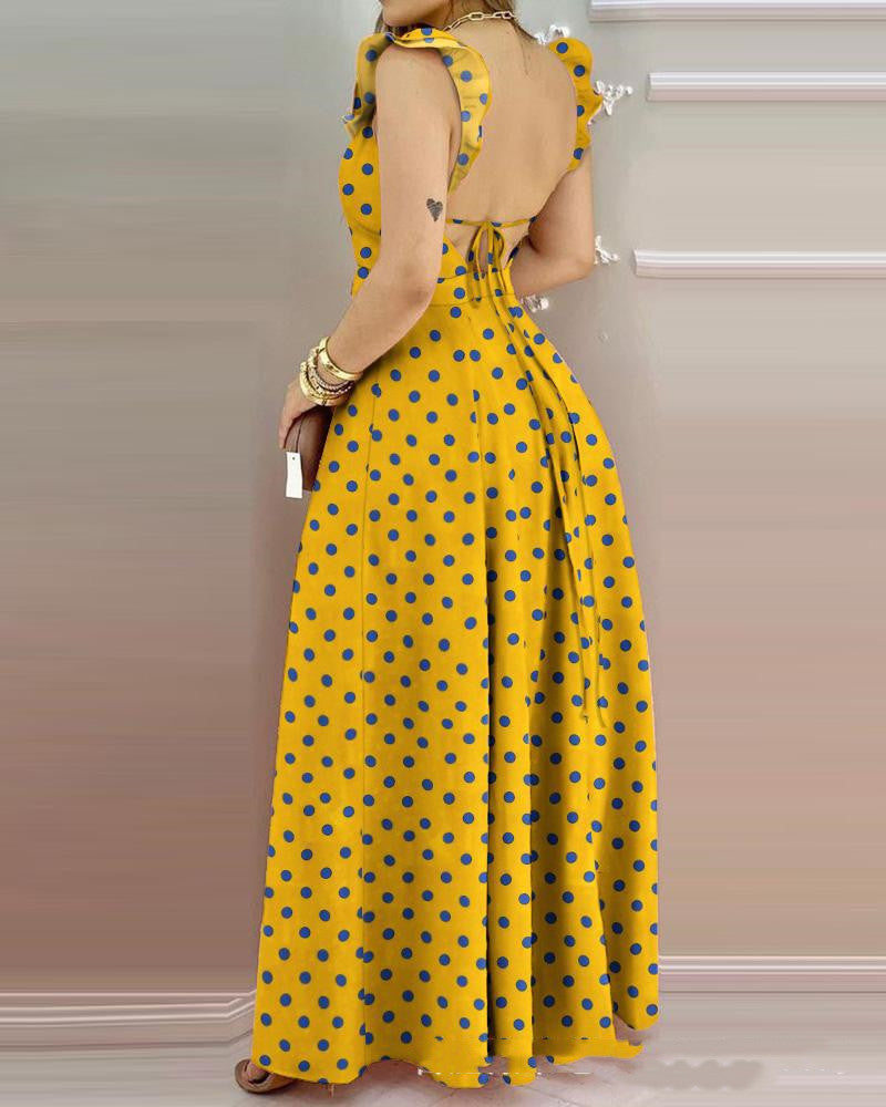 Women's Suspender Backless Dress