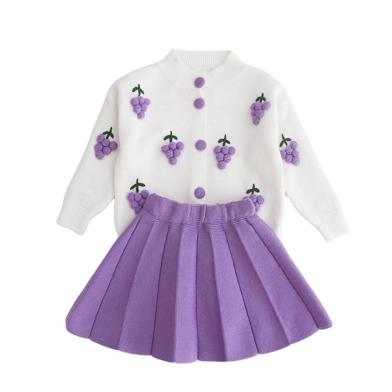 2 Pcs Baby Girl Mink Wool Sweater Dress