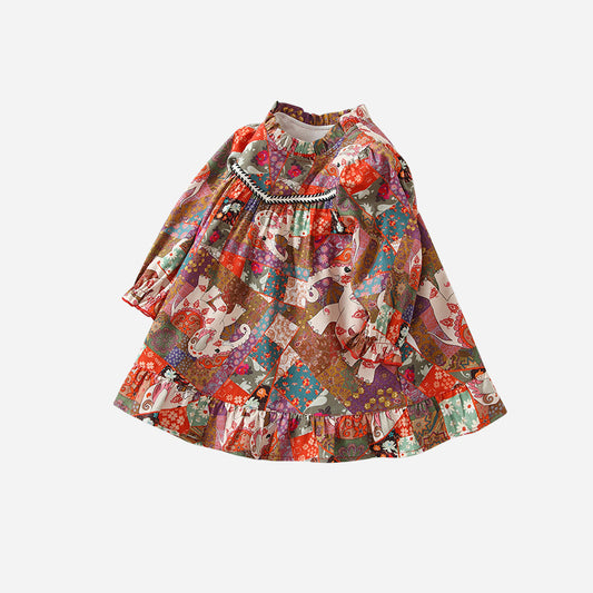 Girls' Vintage Cotton Dress
