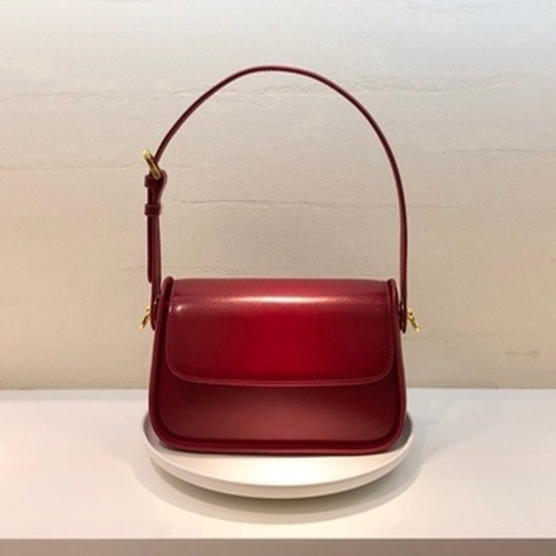 Leather One Shoulder Messenger Bag