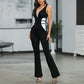 Color Contrast One-piece Bell-Bottoms