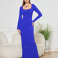 Ladies Two-in-one Maxi Dress w/Belly Contracting Control