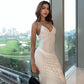 Lace Halter See Through Sheath Dress
