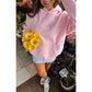 Trendy Affixed Cloth Embroidered Hoodie For Women