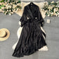 Ladies Long Sleeve Ruffles Dress