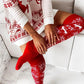 Winter Snowflake Jacquard Stocking