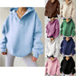 Solid Color Long Sleeve Loose Hoodie For Women
