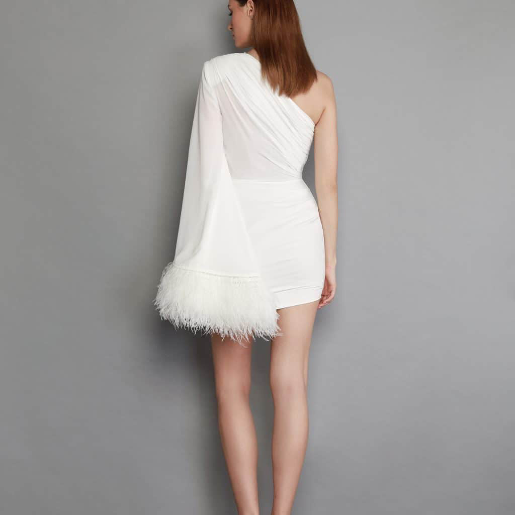 Women's Short Skirt Feather Dress