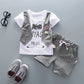 New!! Kids Unisex Cotton Bowknot T-Shirt Shorts 2pcs/Sets Toddler