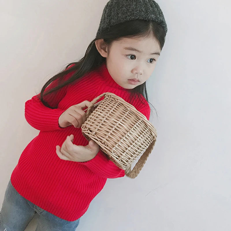 Kids Unisex Ribbed Sweater Pullover